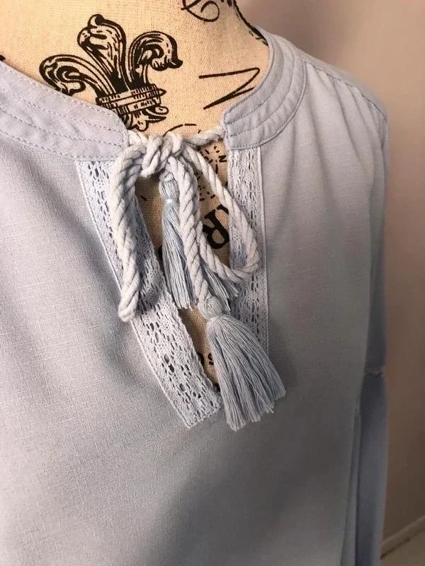 💙 Blusa azul cielo bordada – Lola Espeleta – T. S – Muy buen estado – photo 10